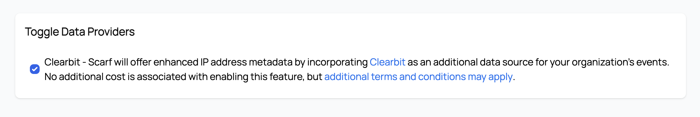 Manage Clearbit